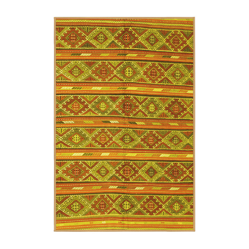 Washable Oriental Indoor Rug, Rectangle 4' x 6'