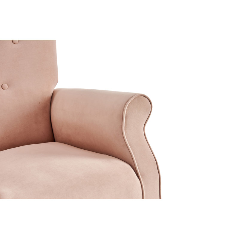 Chaise berçante à haut dossier pour chambre de bébé, Rose
