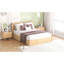 Grand lit plateforme en bois avec rangement et 2 tiroirs - Design polyvalent sous un attrait moderne
