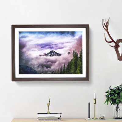 Mountain Peak in Alberta Canada - Picture Frame Painting Print
