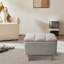 Banc de rangement rembourré en tissu