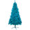 Pre-Lit Medium Artificial Pine Christmas Tree - Turquoise - Clear Lights