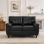 Causeuse moderne en similicuir de 59 po avec rangement et accoudoirs larges-128896598