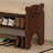 Elvar Modern Entryway Bench With Solid Wood Frame and Faux Leather Cushion