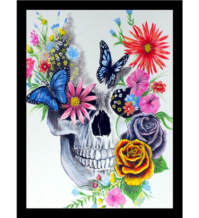 Chicago Blackhawks Sugar Skull Print 11x14 Print 