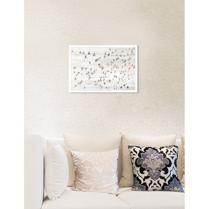 « oiseaux fly high », reproduction d’impression encadrée, H 12 po x l 17 po x P 0,5 po