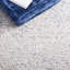 Tapis bleu / ivoire en coton / laine / coton touffeté à la main Gorete-860564623