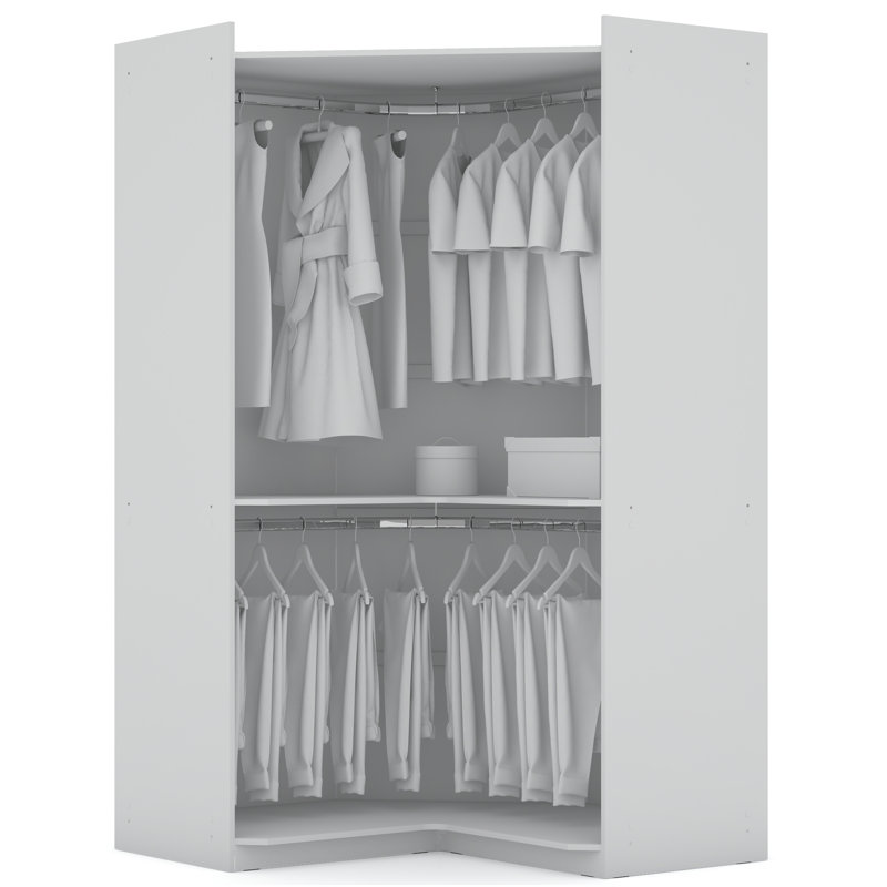 Aleece 137.87'' Closet System, White