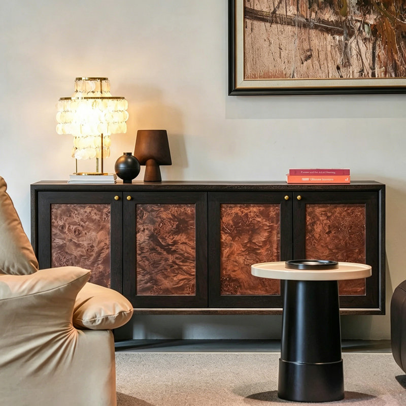 Armoire de rangement en bois massif 62,99 po Mid-Century