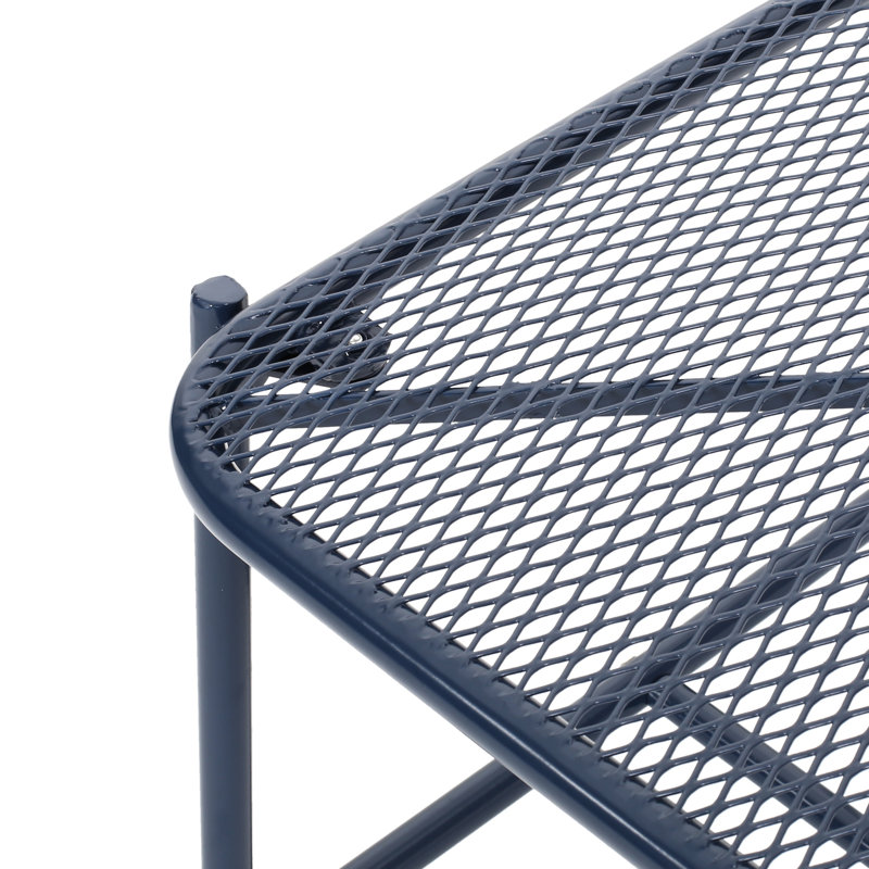 Table d'appoint en fer bleu marine H 13,64 po H, Marine