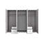 Aviva 6 Door Manufactured Wood Wardrobe-26881644
