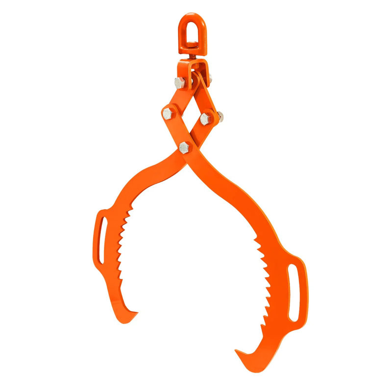 Pinces de levage pour bûches de 28 po, pince à bûches en acier forgé à 2 griffes (14,33 lb) - Parfait pour le transport de balles de grumes / grillage / foin, revêtement thermolaqué résistant à la rouille, griffes acérées (antidérapantes), conception ergonomique (minimise la fatigue)