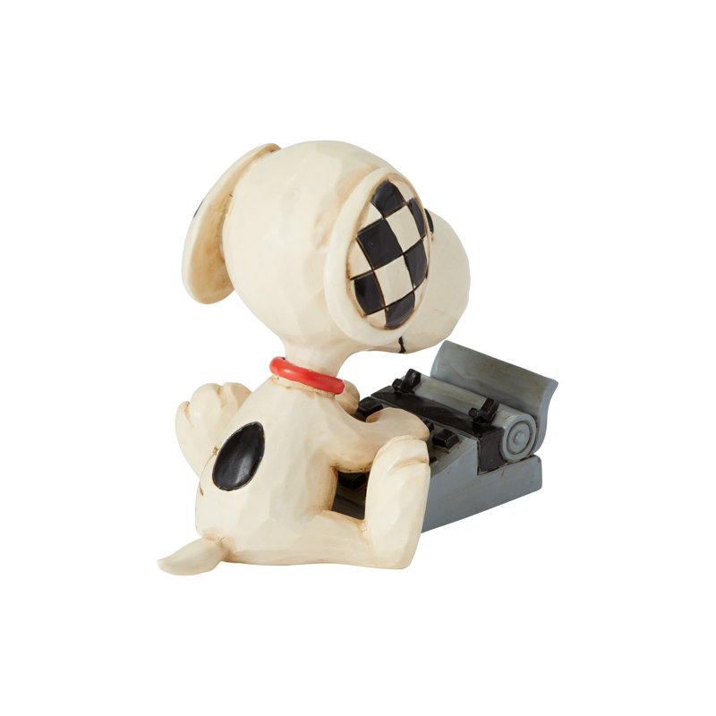 Peanuts by Jim Shore Snoopy Typing Mini Figurine 3in H