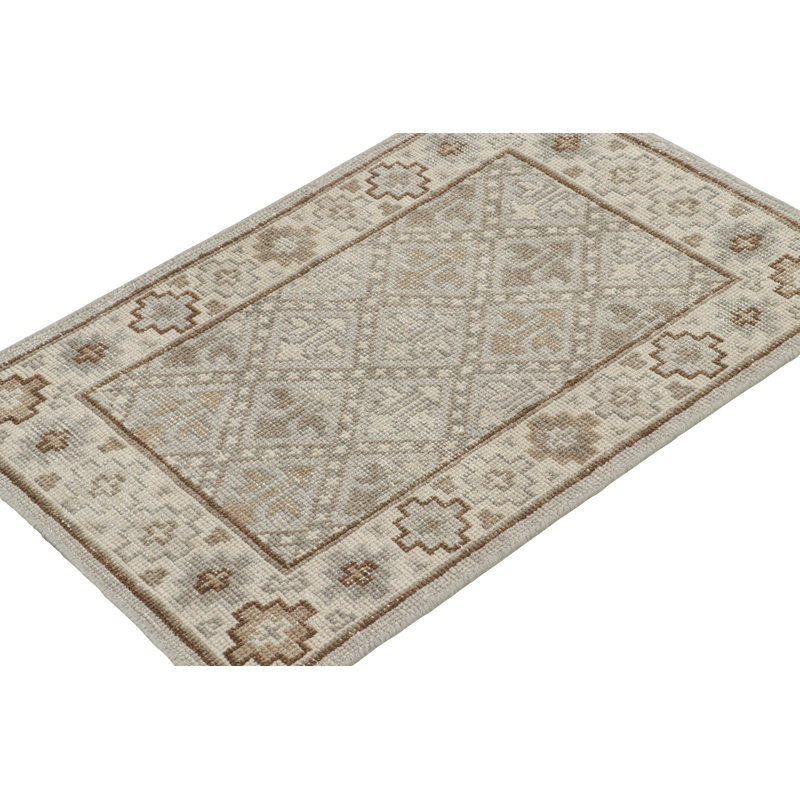 Distressed Homage Handmade Kilim Wool Geometric Area Rug, Rectangle 10' x 14'