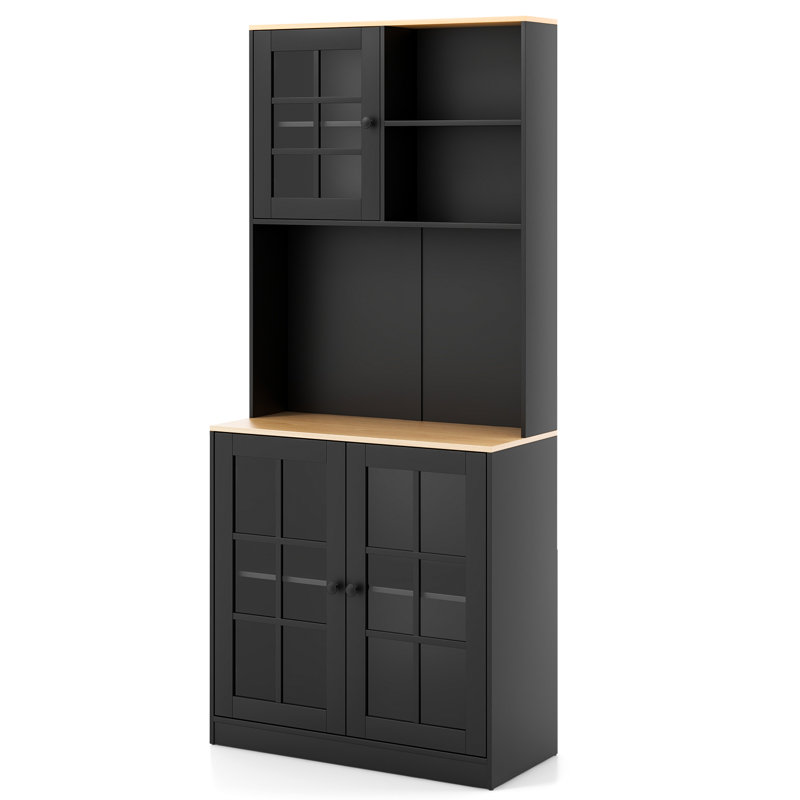 Maella 183cm Kitchen Pantry, Black
