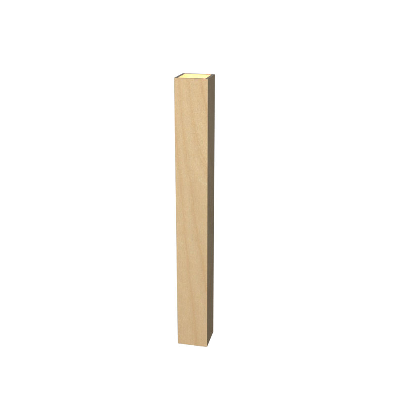 1 - Light LED Flush Mounted Sconce, Louro Freijo, 78.74" H x 2.95" W x 2.95" D