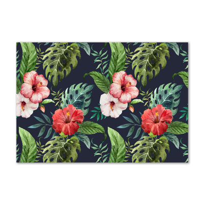 Tropical Flowers - Wrapped Canvas Print