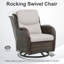 Ensemble de chaises berçantes pivotantes en osier pour l'extérieur 4 pièces Koba-2108421438-2108421435