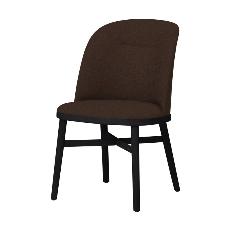 Bund 18'' H Upholstered Dining Chair, Onyx Oak, Remix 356