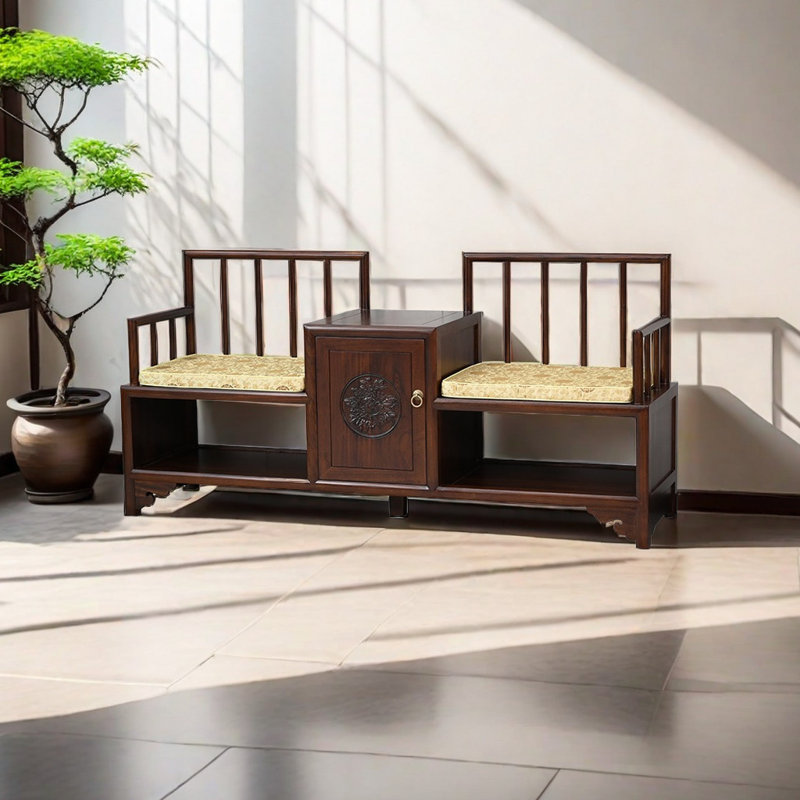 9 Pair Solid Wood Shoe Storage Bench