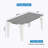 Large 68.8" Rectangular HDPE Outdoor Dining Table, Seats 6-8 People, All-Weather Resistant Terrace Sideboard for Garden Patio Dining Table-587153038