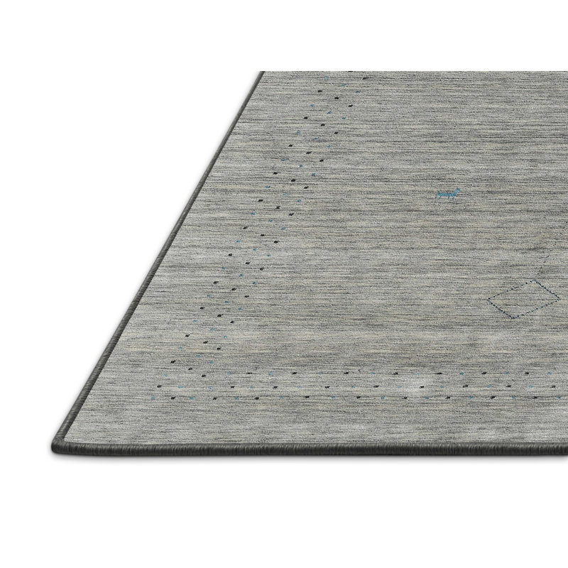 Tapis contemporain gris, Rectangle 4 pi x 6 pi
