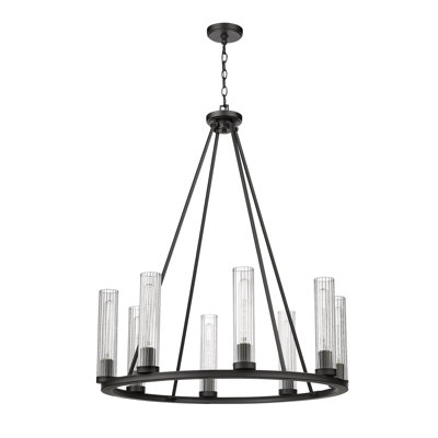 Lustre classique à 8 lumières de style bougie Lustreann