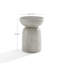 Table d'appoint extérieure ronde grise 19,7 po H, table de patio aspect ciment rustique-127748533