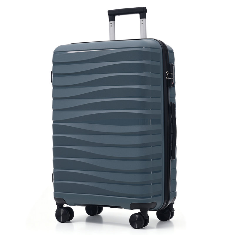 Ensemble de valises de voyage en PP de qualité supérieure, ensemble de valises à verrou TSA 3 pièces avec des tailles de 20, 24 et 28 pouces avec des roues pivotantes à 360 °