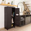 Grande armoire de rangement espresso à 3 tablettes-528352496