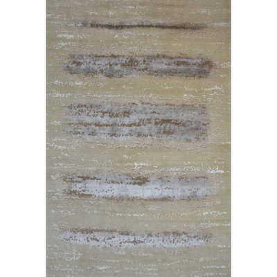 Abstract Area Rug in Taupe