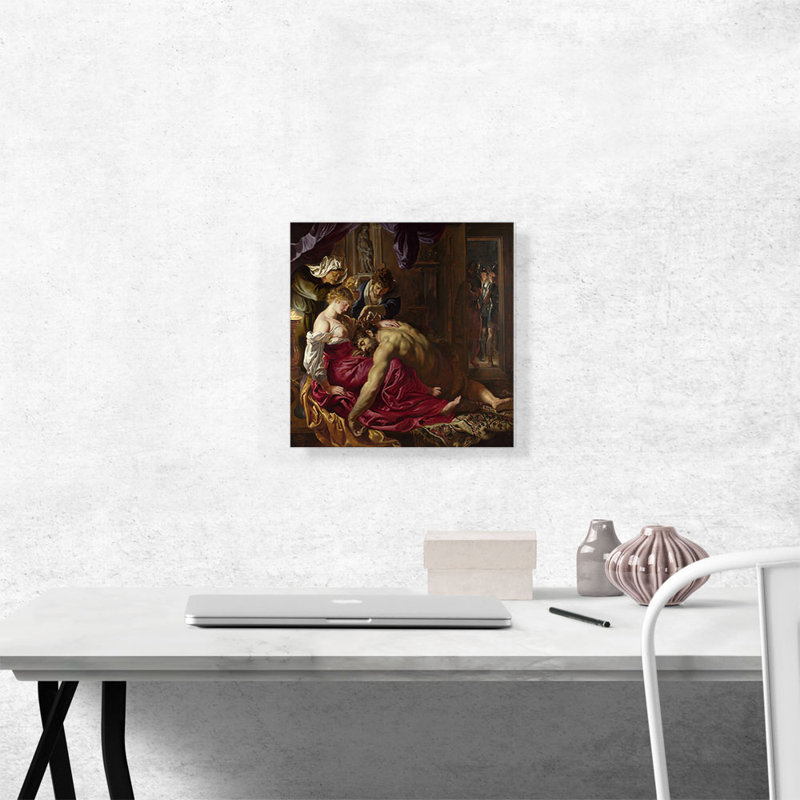 «Samson and Delilah» par Peter Paul Rubens, reproduction d'art sur toile tendue, H 12 po x l 12 po x P 1,5 po