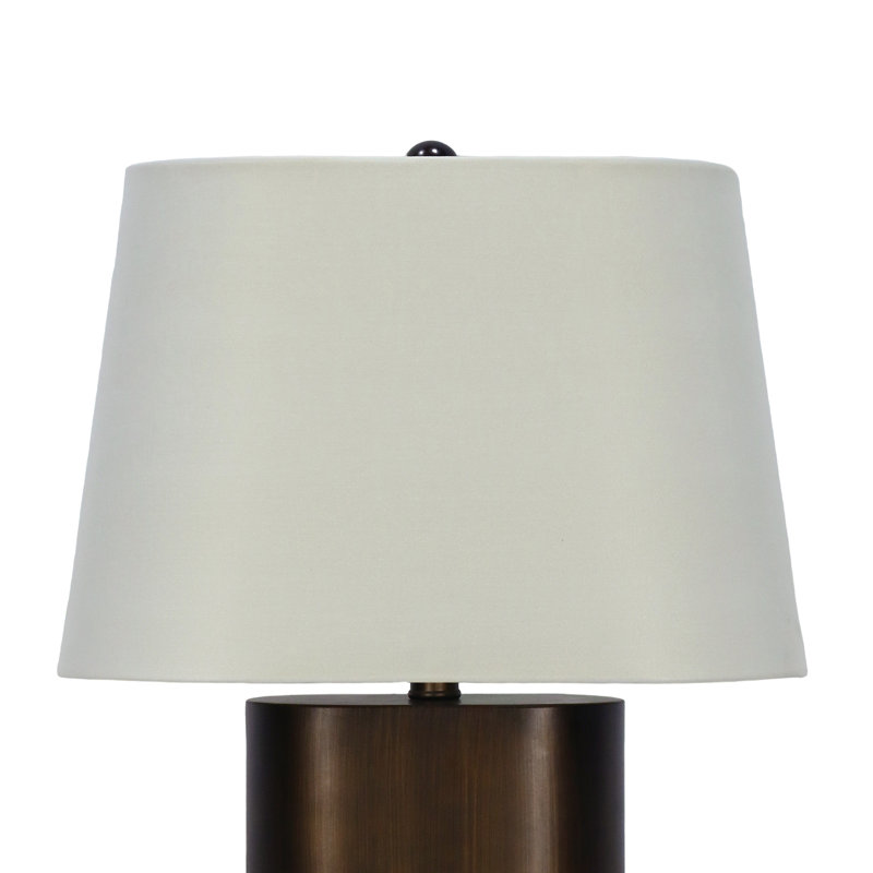 Paire de lampes de table ovales inversées en métal 27 po Sune