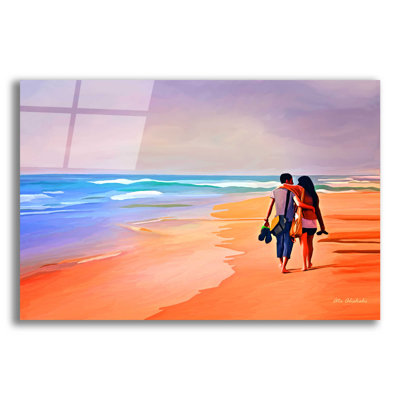 «Beach Walk» par Marc Chagall - impression sans cadre