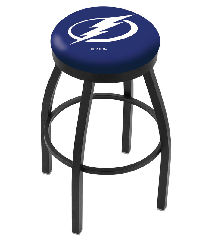 Tabouret de bar pivotant de 30 po NCAA, Ride noire, Tampa Bay Lightning