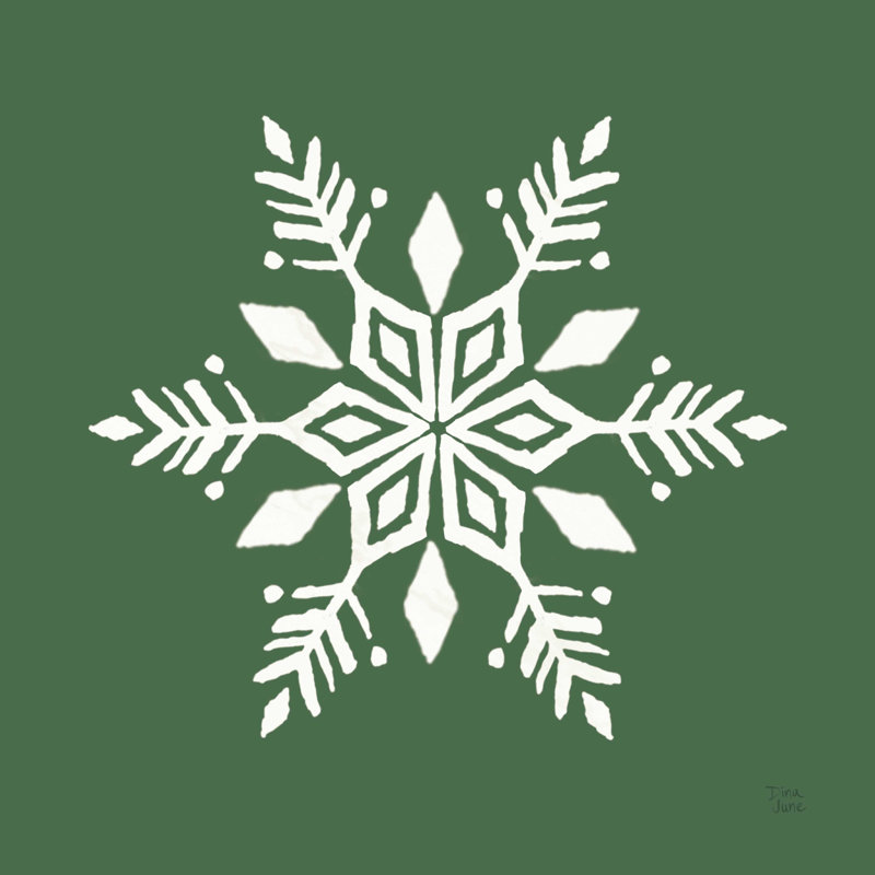 Flocon de neige Holiday Ride II, H 30 po x l 30 po, Non, Cadre flottant érable