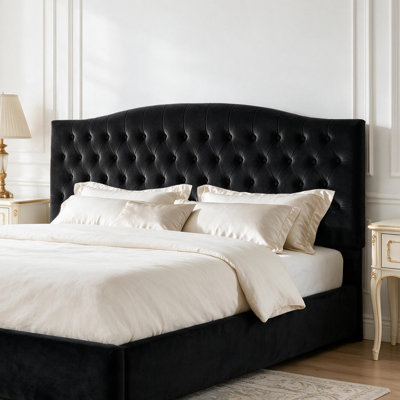 Button-Tufted Upholstered Headboard with Wall-Mount Option