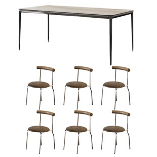Medieval style home dining table and chair