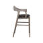  Tabouret à hauteur de bar en bois d'hévéa avec siège rembourré en bois de grange clair