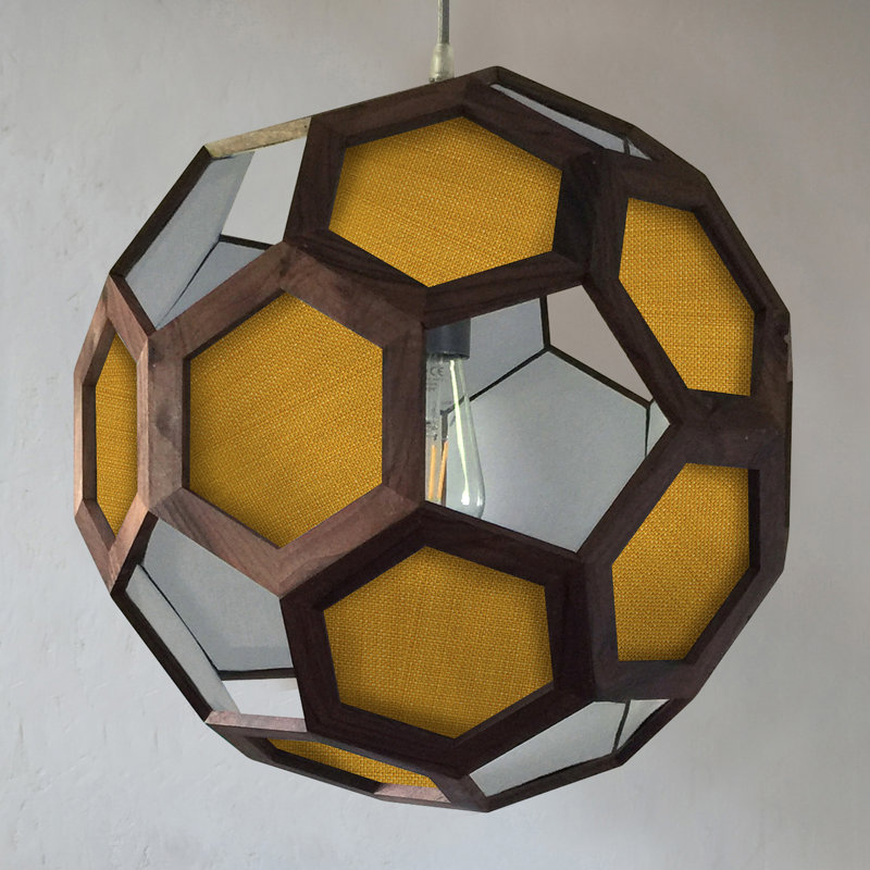 Chevalier 1 - Light Oil Pendant, Walnut/Yellow