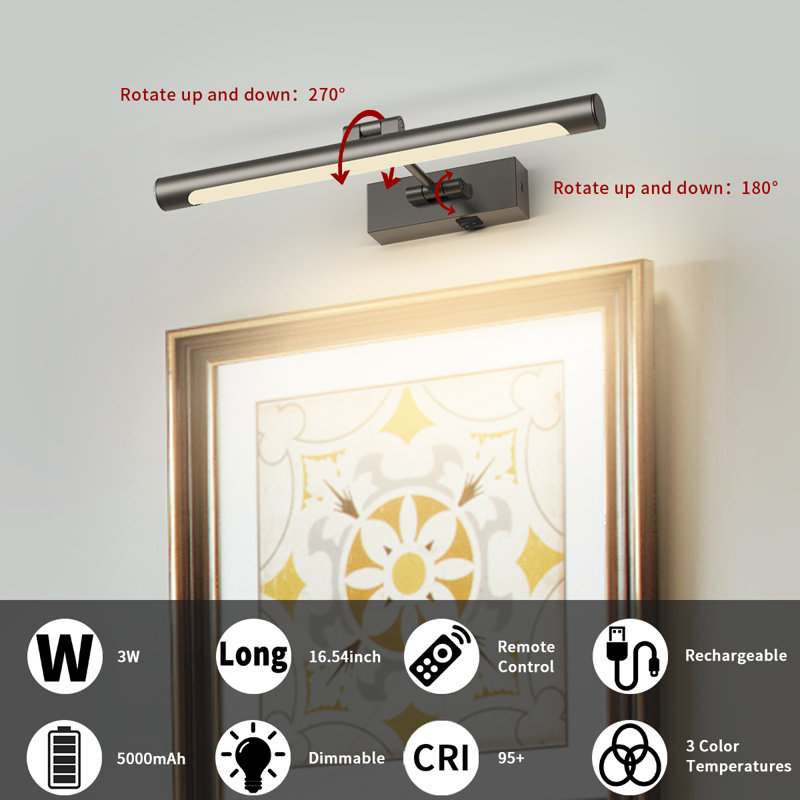 Lampe pour tableau à DEL 16,54 po Gunmetal Gray