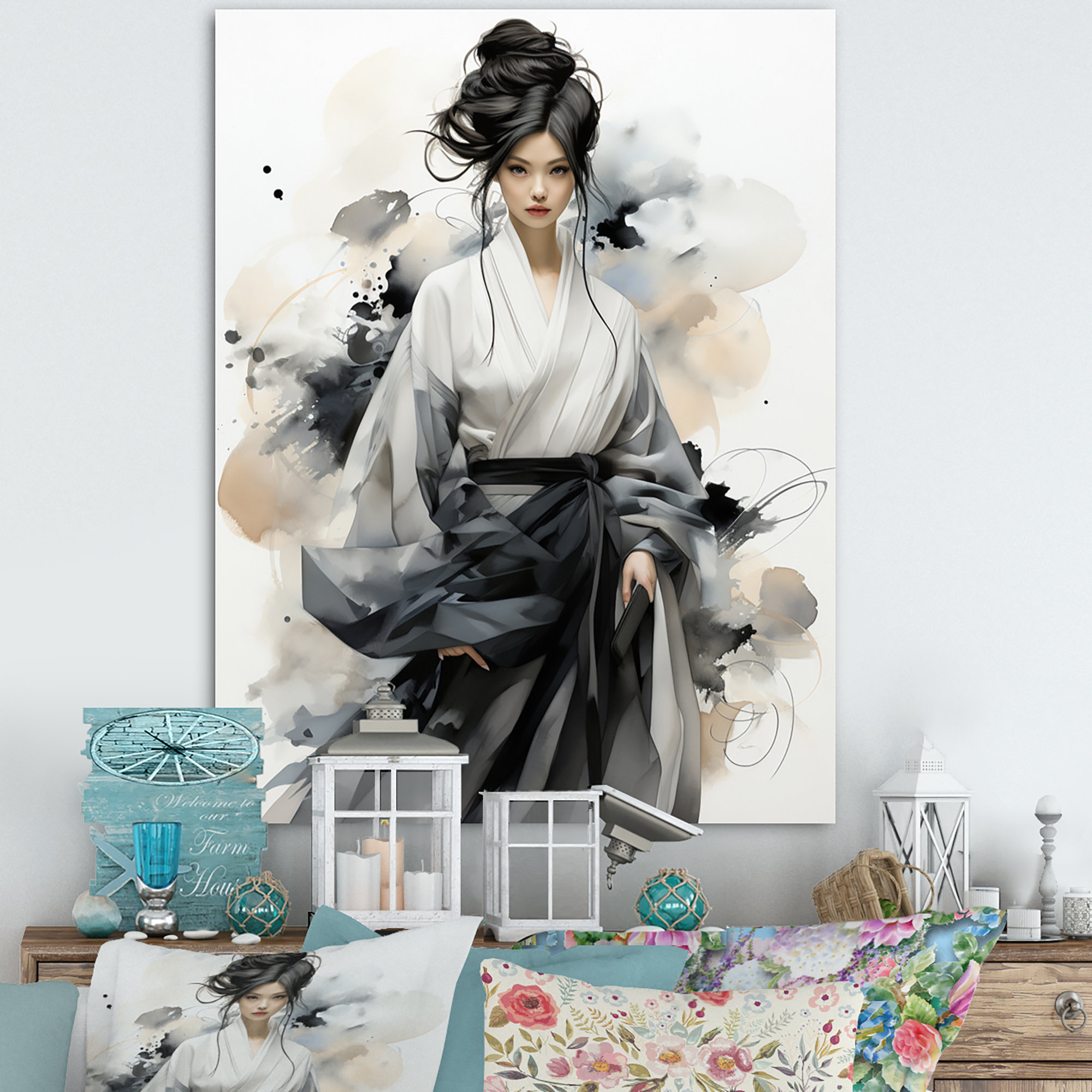 Winston Porter Asian Art Fashion Illustration I Framed On Canvas Print ...