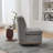 25.2"W Chenille 360°Swivel ArmlessChair with Pillow,Metal Base-255887736