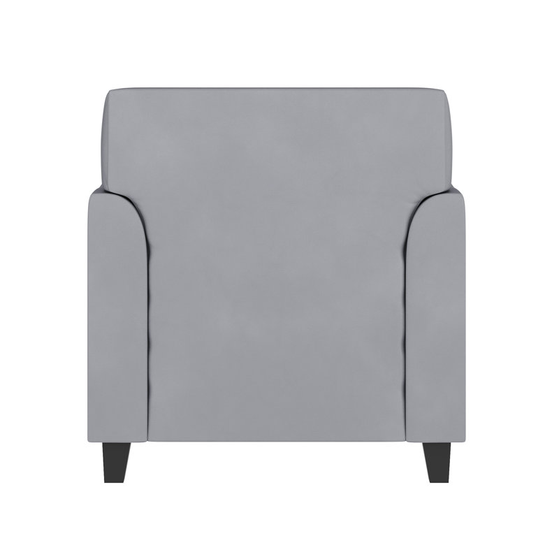 Diplomat Gray LeatherSoft Chair with Hardwood Frame
