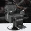 Fauteuil de coiffeur inclinable robuste, fauteuil de coiffeur inclinable hydraulique polyvalent pour salon de beauté, pivotant à 360 ° et réglable en hauteur, pour salon de coiffure et salon de beauté, équipement de coiffage spa, noir