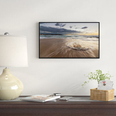 «Morning with Playful Surf and Pleasant Sky», reproduction de photo sur toile tendue encadrée