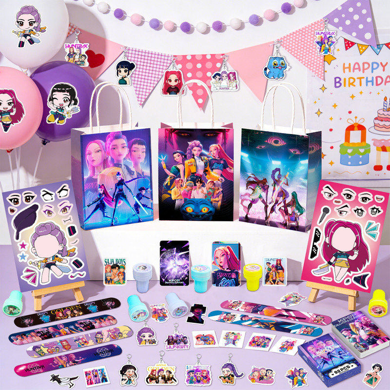 Ensemble de décorations de fête d'anniversaire pour chasseurs de démons KPOP KPOP, 227 pièces