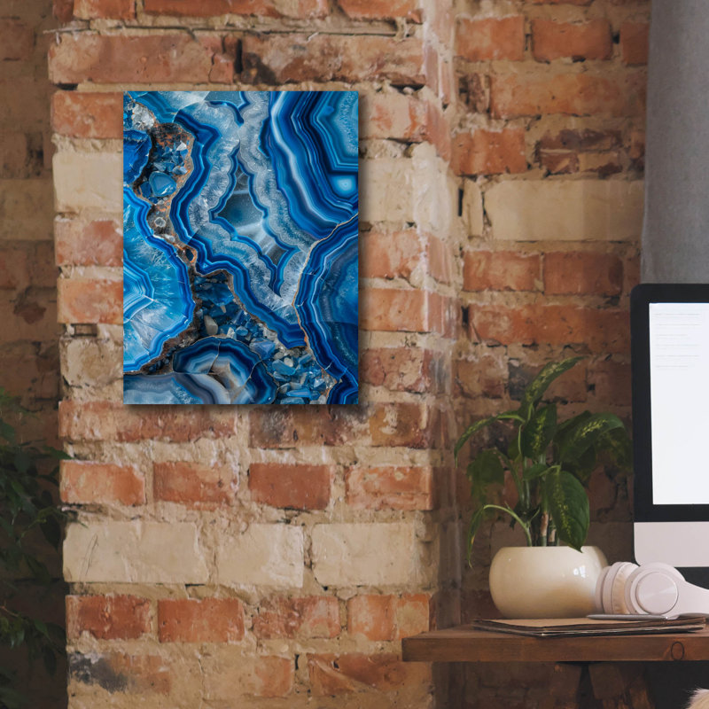 Art mural sur toile Wrought Studio ™ «Glow Of Blue Quartz» par Svetlana Aleynikova, H 16 po x l 12 po