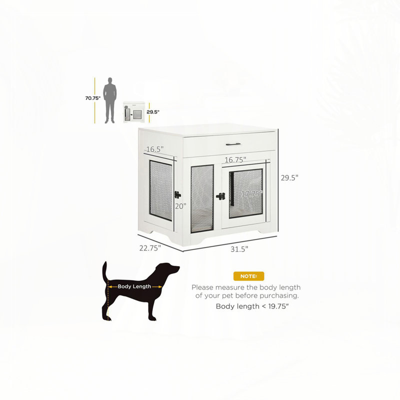 Table de bout pour chien, cage pour chien