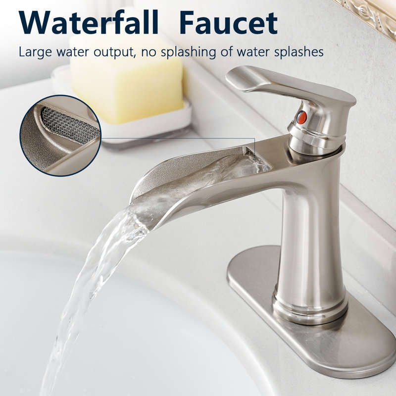 Robinet pour salle de bain Modern, Nickel brossé